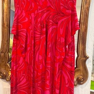 Michaels Kors  Red Cross and Pink Floral Dress